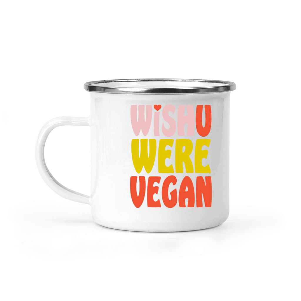 Wish You Were Vegan Camping Mug