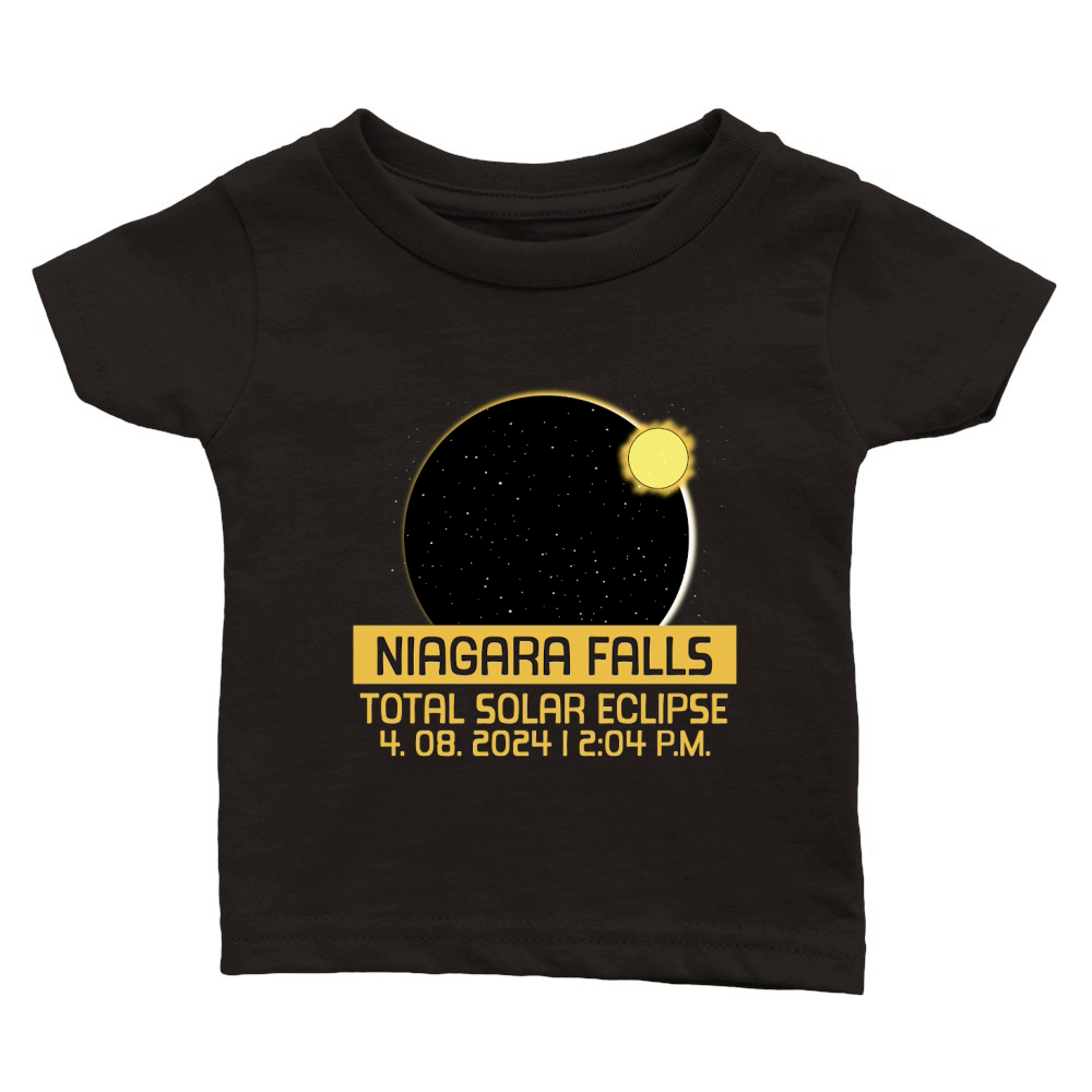 Niagara Falls Total Solar Eclipse 2024 Classic Baby Crewneck T-shirt