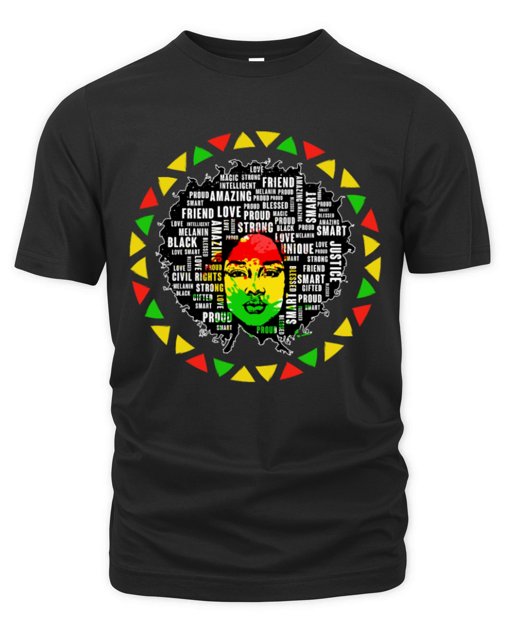 Black Afro Woman African Pride History Month Women Organic Unisex T-shirt