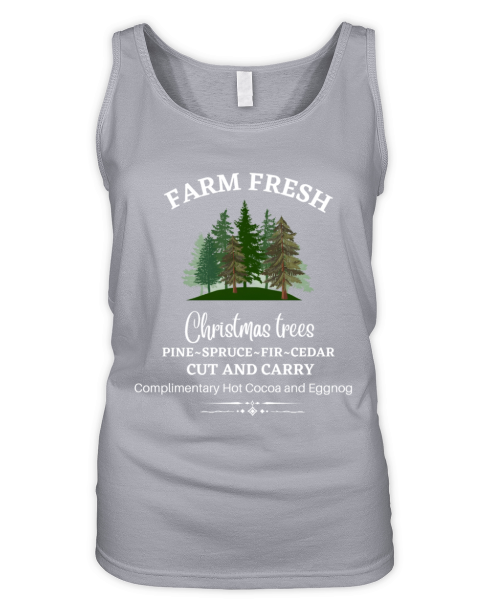Farm Fresh Trees E Spruce Fir Ceder Organic Women's Tank Top