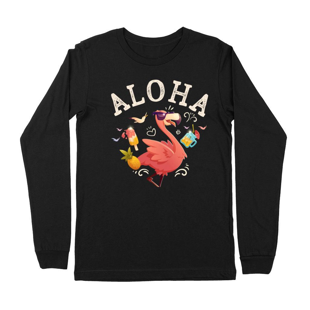 Aloha Beaches Tropical Hawaiian Summer Island Premium Long Sleeve