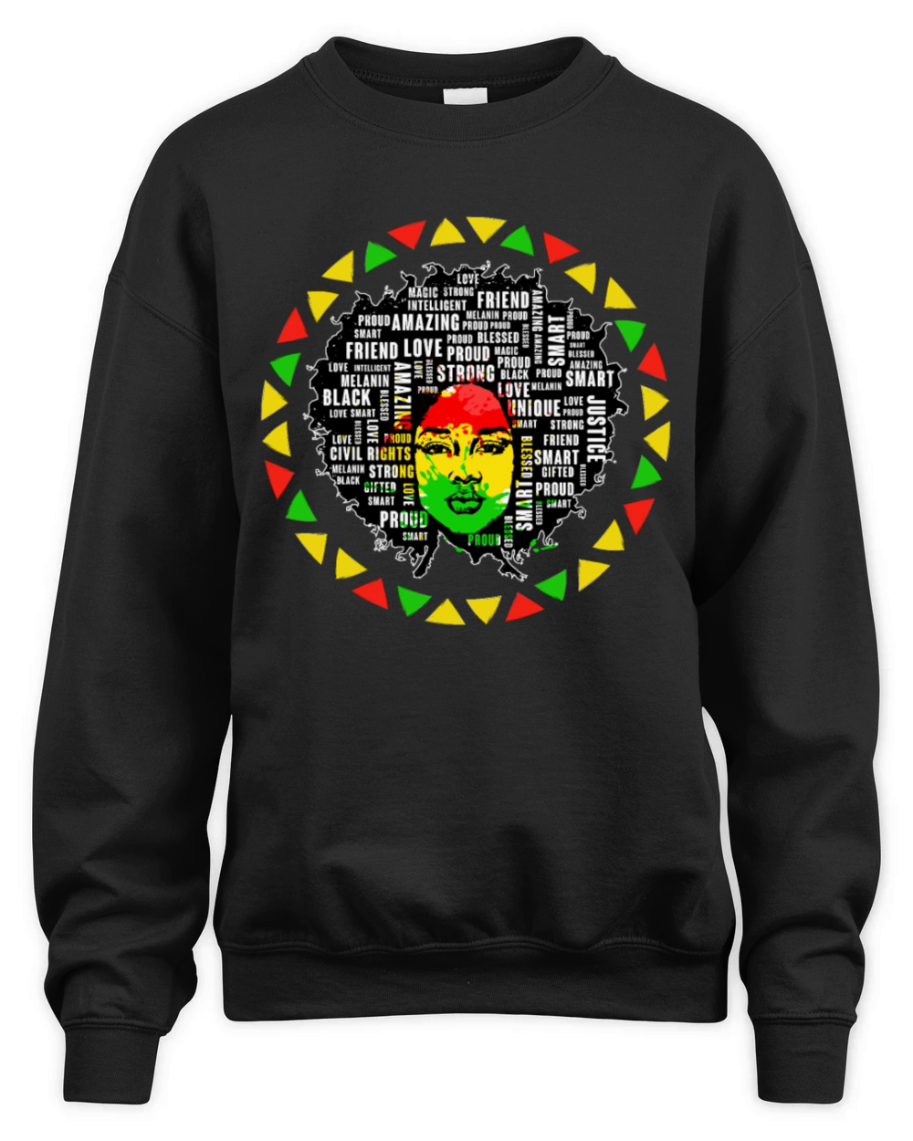 Black Afro Woman African Pride History Month Women Unisex Premium Crewneck Sweatshirt