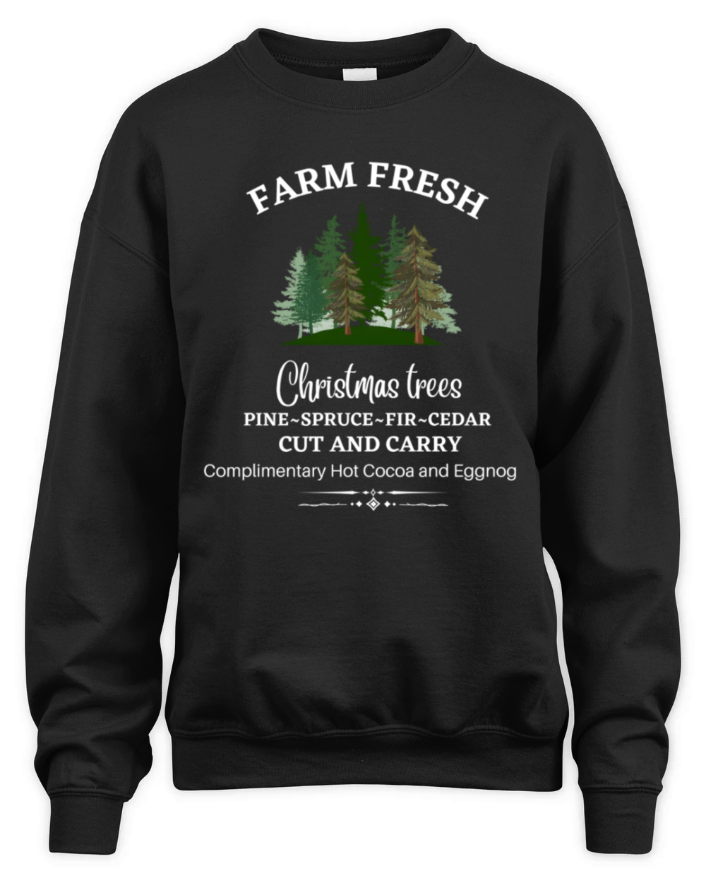 Farm Fresh Trees E Spruce Fir Ceder Unisex Premium Crewneck Sweatshirt