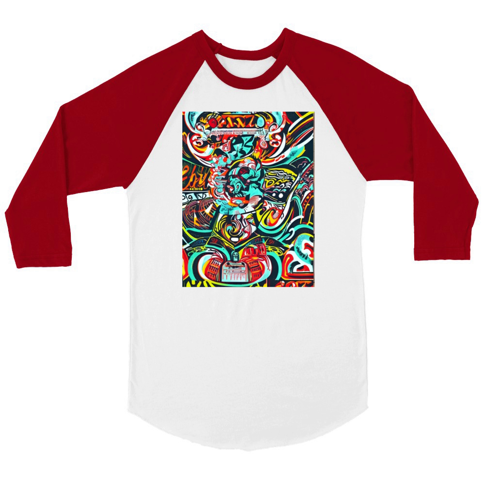 retro 60s Unisex ¾ sleeve Raglan T-shirt