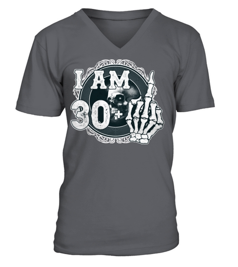 Im 30 plus 1 middle finger Skull funny 31st V-Neck T-shirt