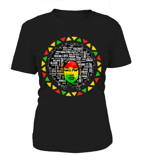 Black Afro Woman African Pride History Month Women Women's T-Shirt