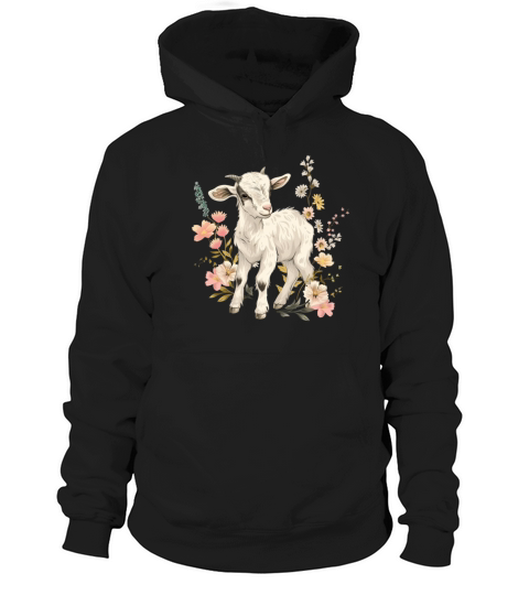 Goat Flowers Farmer Gift Hoodie Unisex
