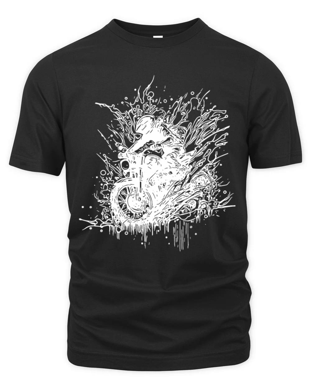 Bikerin Motorcycle Off-road Ride Splash Style Organic Unisex T-shirt