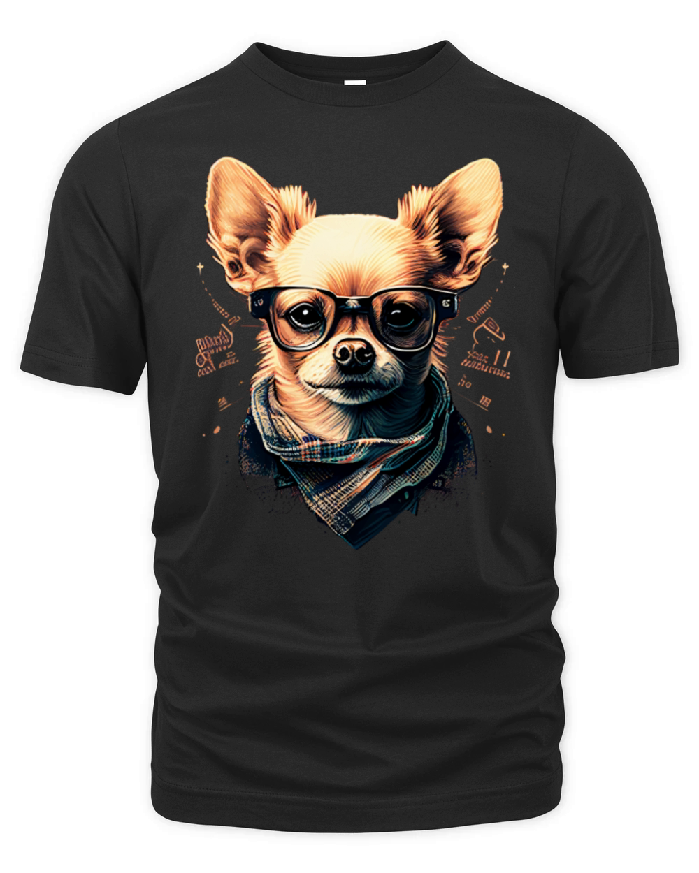 Chihuahua - Hipster Glasses Cool Dog Cute Modern Organic Unisex T-shirt