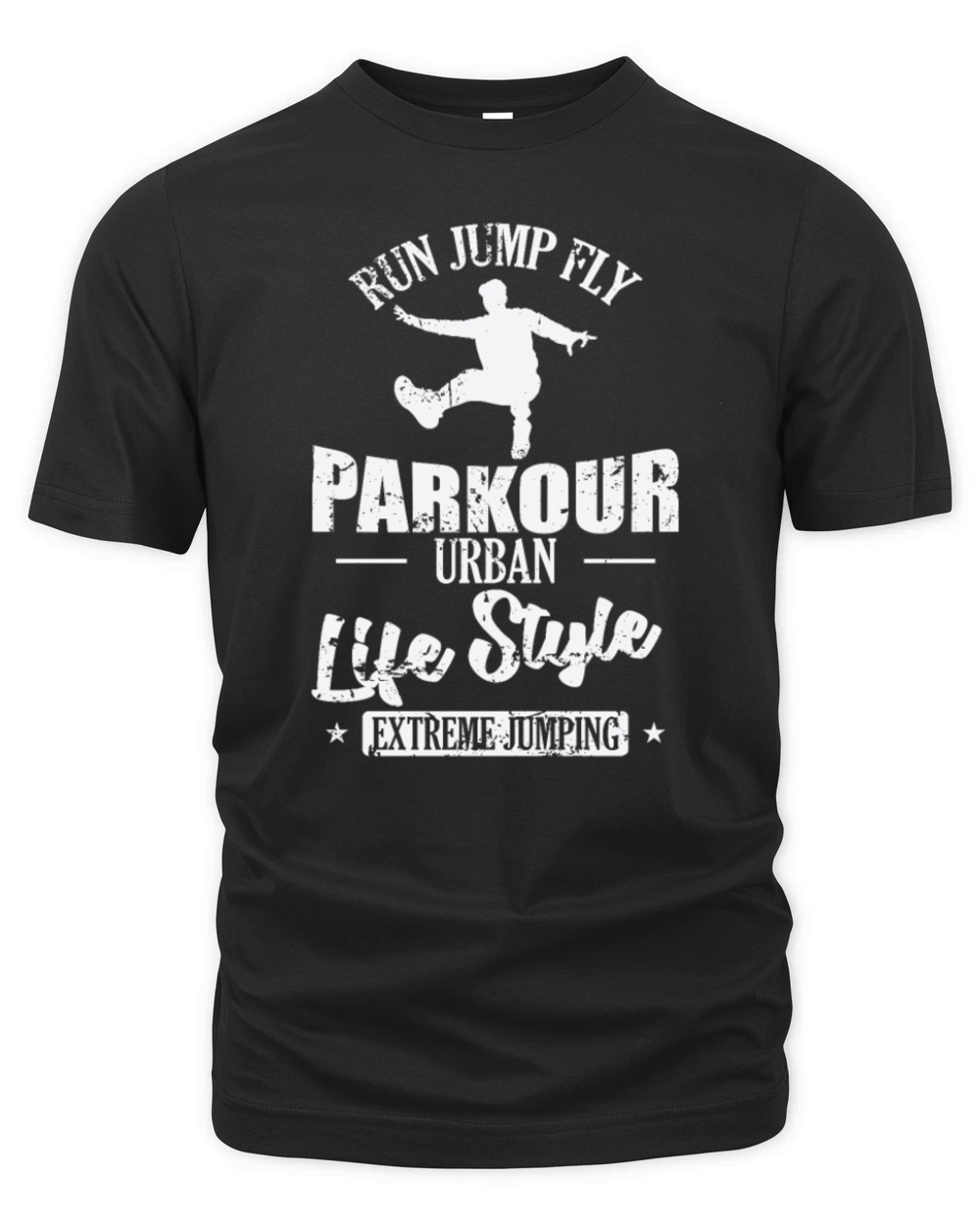 Run Jump Fly Parkour Urban Life Style Sport Organic Unisex T-shirt
