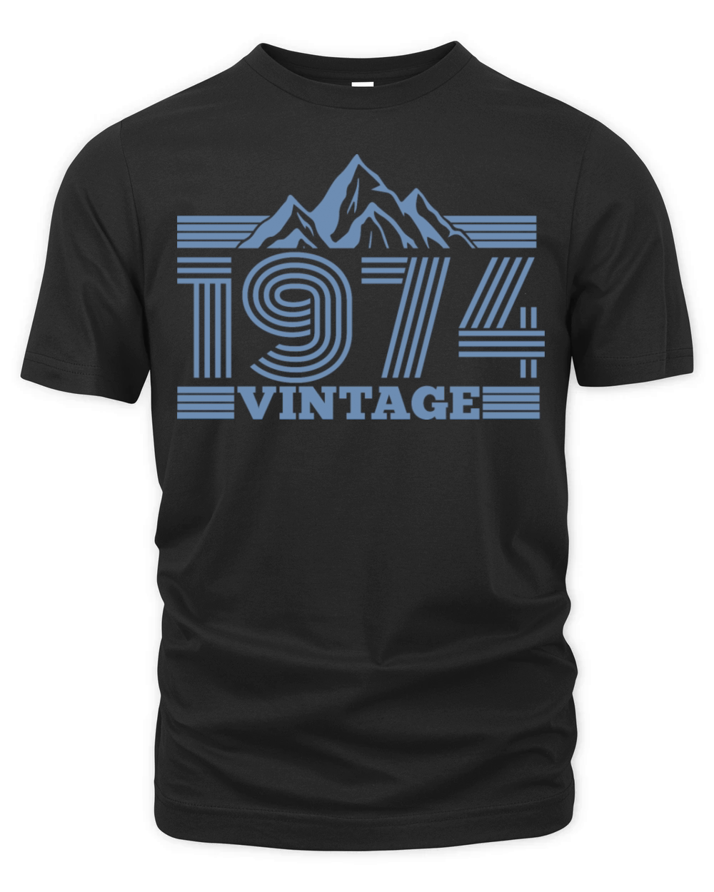 vintage 1974 birthday mountains hiking climbing Organic Unisex T-shirt