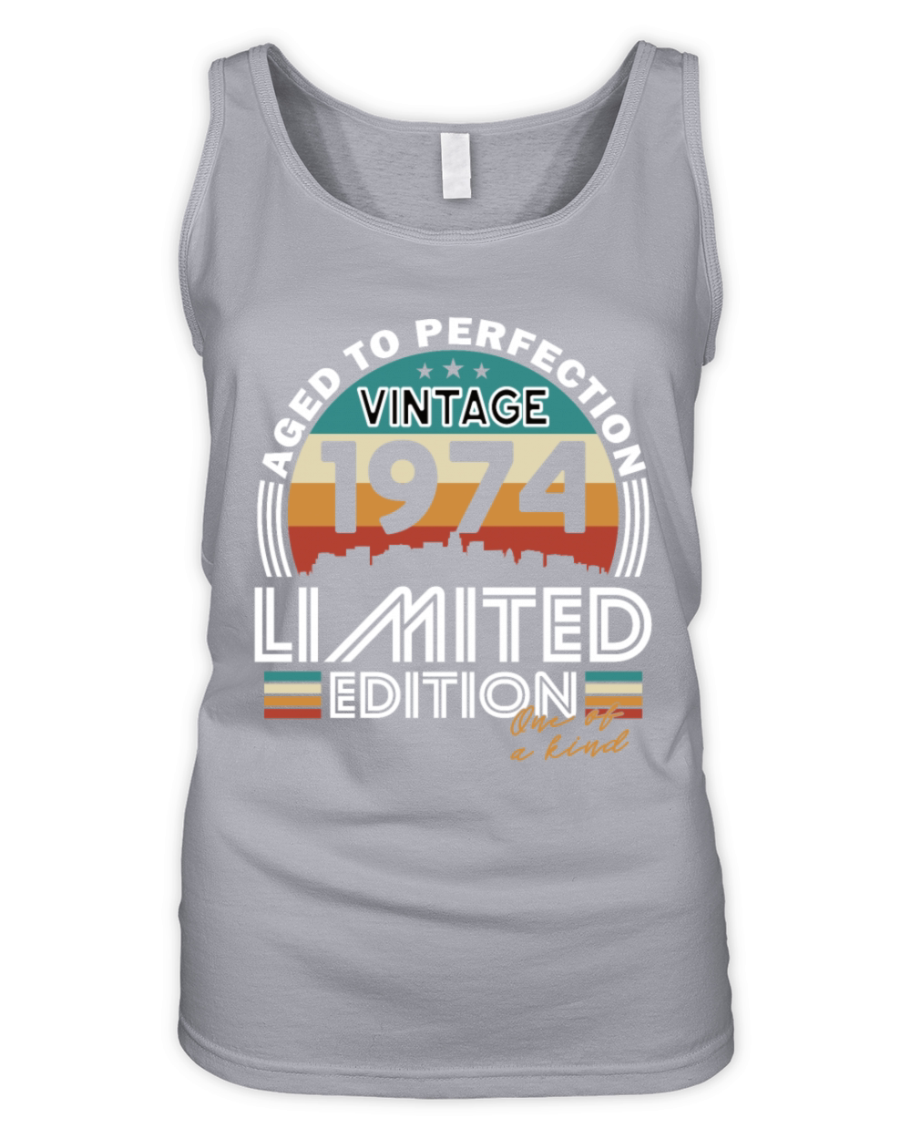 50th birthday vintage 1974 born in 1974 Organic Women's Tank Top