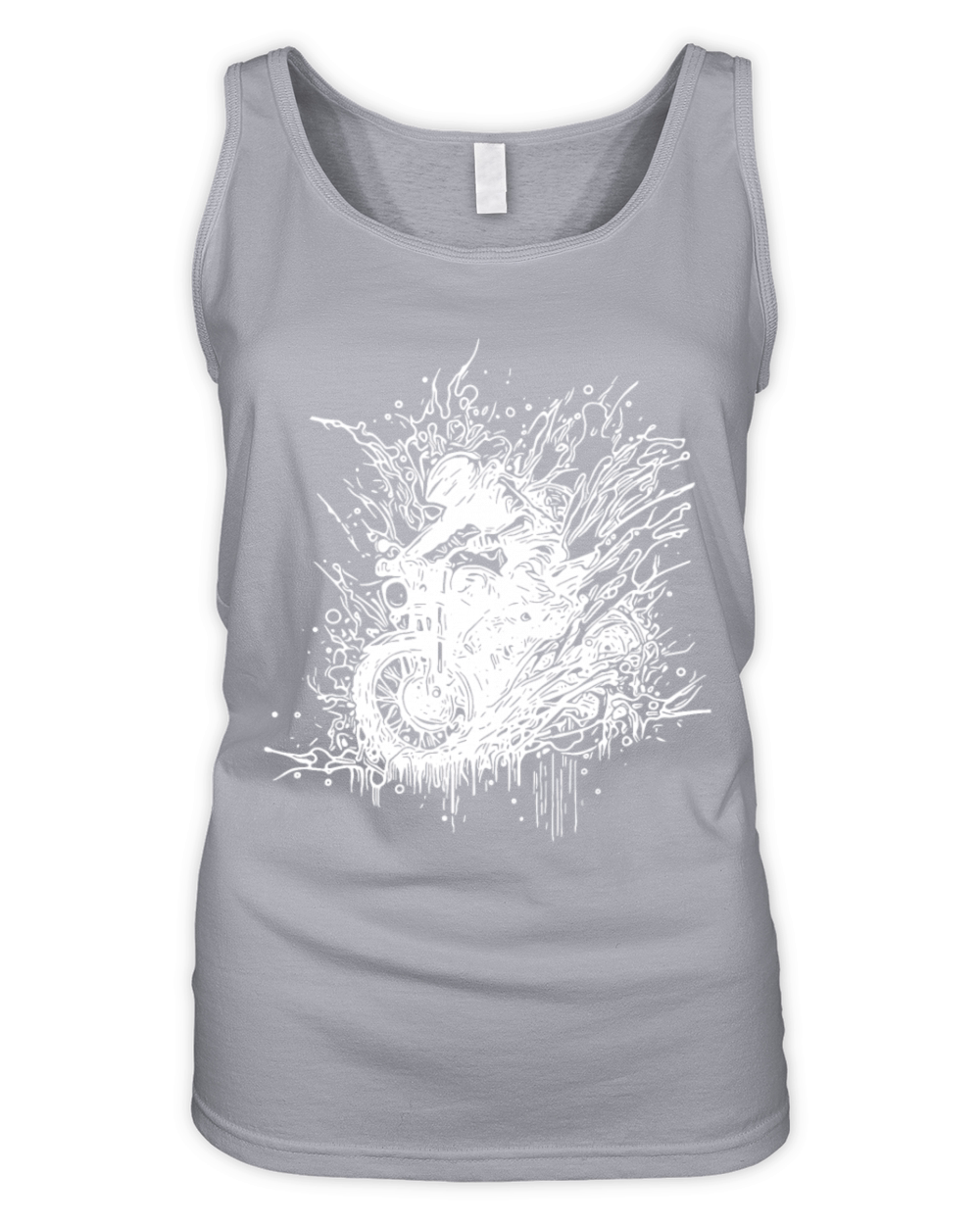 Bikerin Motorcycle Off-road Ride Splash Style Organic Women's Tank Top