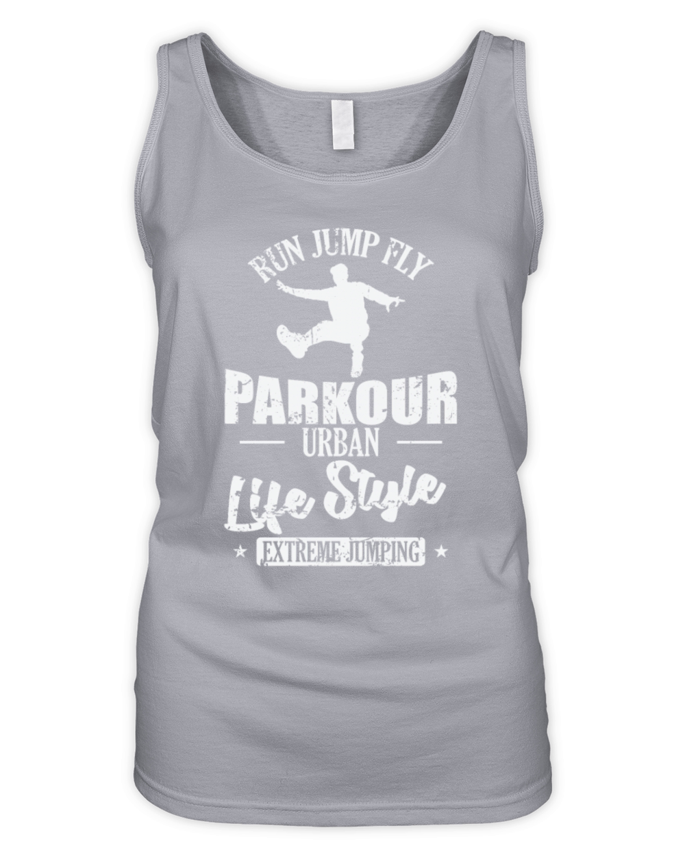 Run Jump Fly Parkour Urban Life Style Sport Organic Women's Tank Top