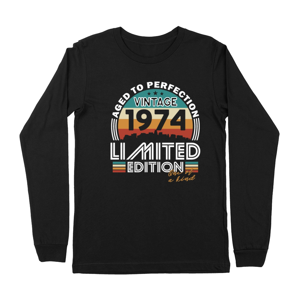 50th birthday vintage 1974 born in 1974 Premium Long Sleeve