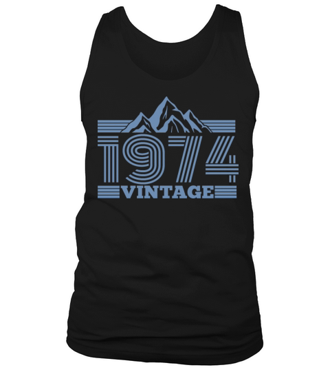 vintage 1974 birthday mountains hiking climbing Tank Top Unisex