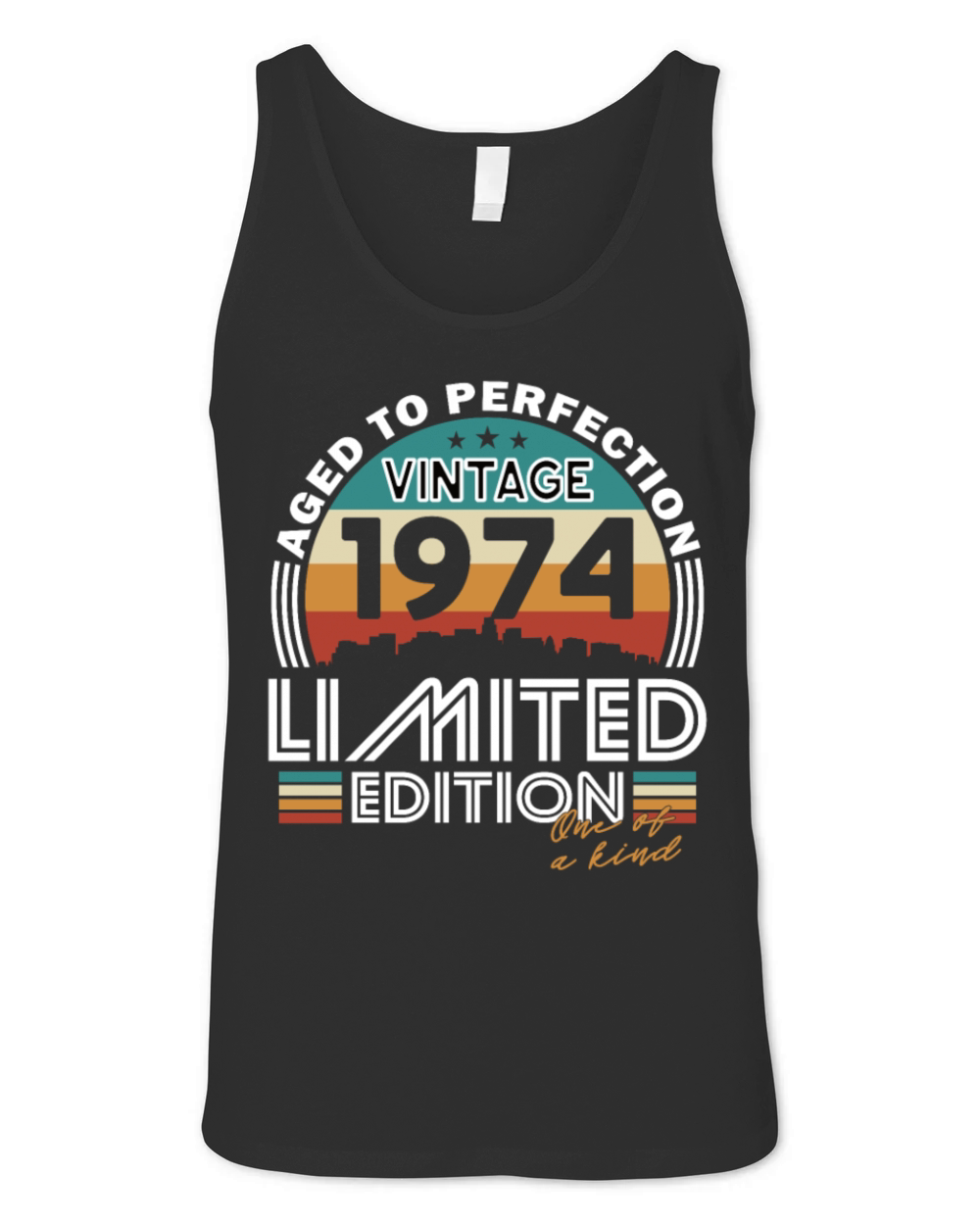 50th birthday vintage 1974 born in 1974 Unisex Jersey Tank
