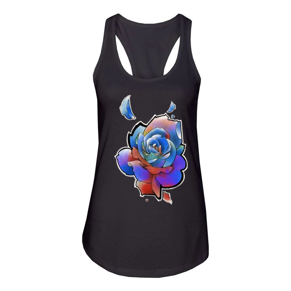 Rainbow Rose Women's Racerback Tank