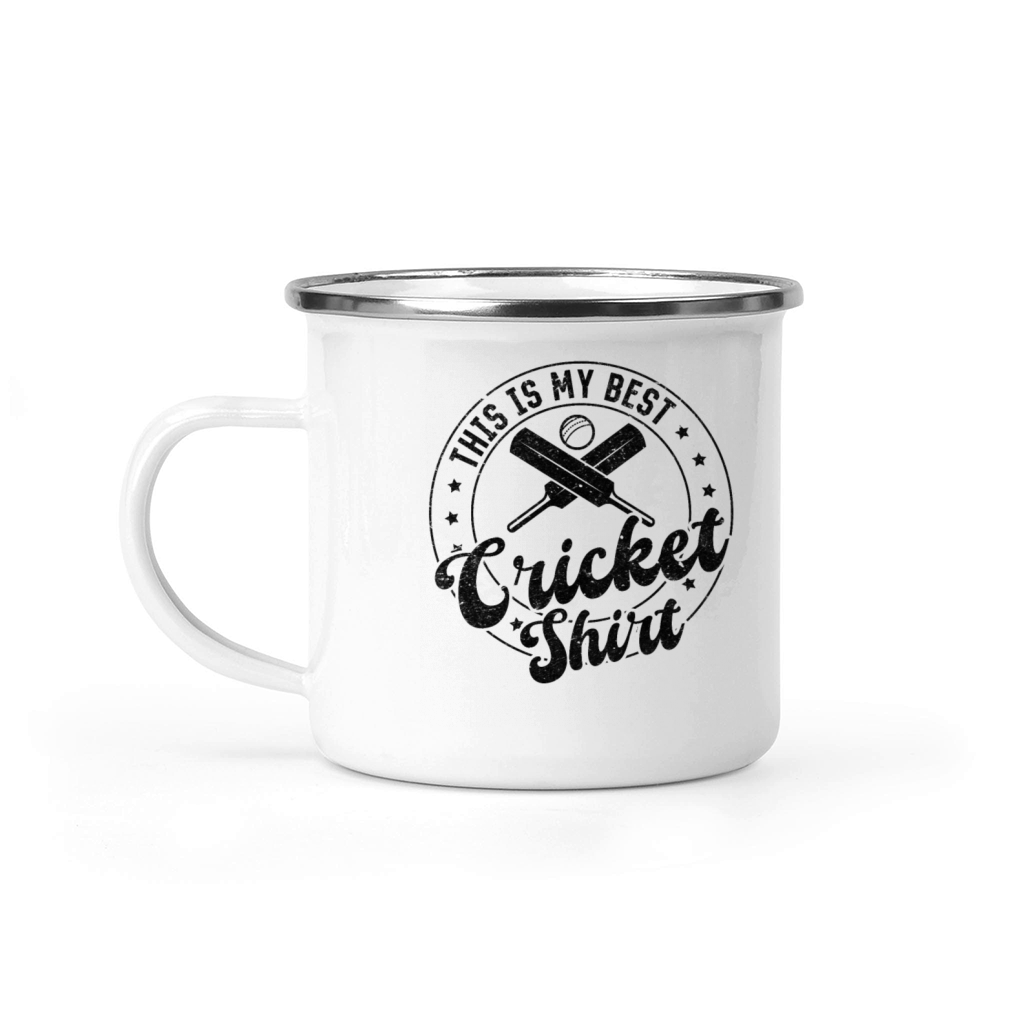 This is my best Cricket Shirt Cricket Player Camping Mug