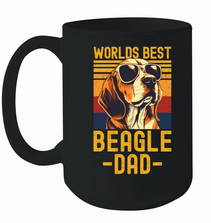 Beagle with sunglasses retro Ceramic Mug