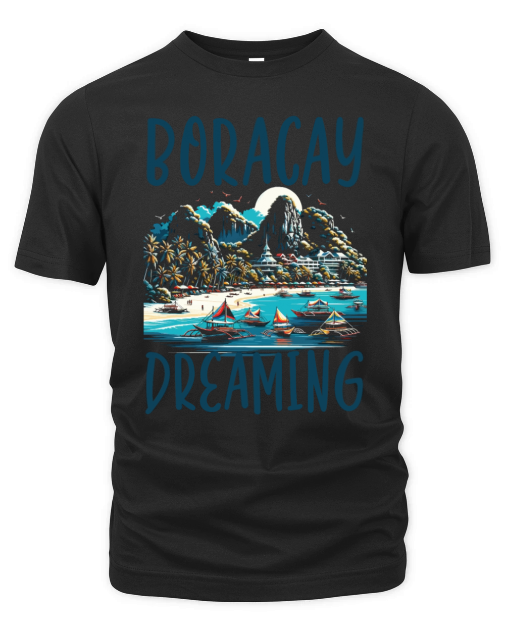 Boracay Philippines Summer Vacation Boaracay Beach Organic Unisex T-shirt