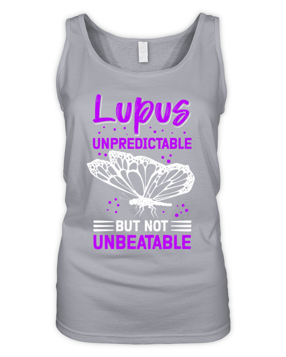 Unpredictable but Not Unbeatable Lupus Awareness Organic Women's Tank Top