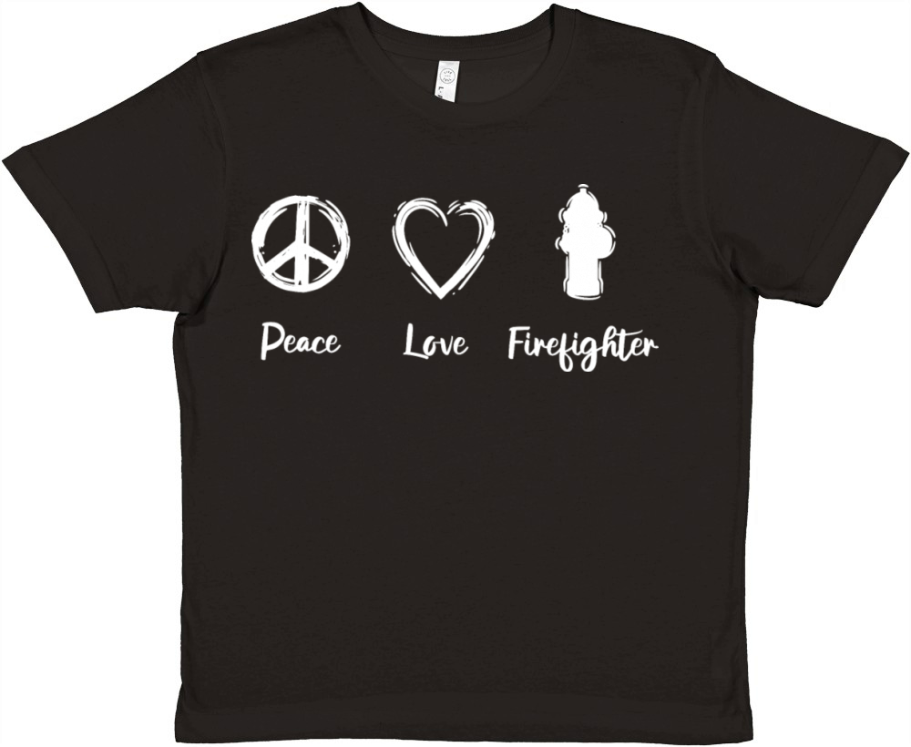 I Love Firefighting Premium Kids Crewneck T-shirt