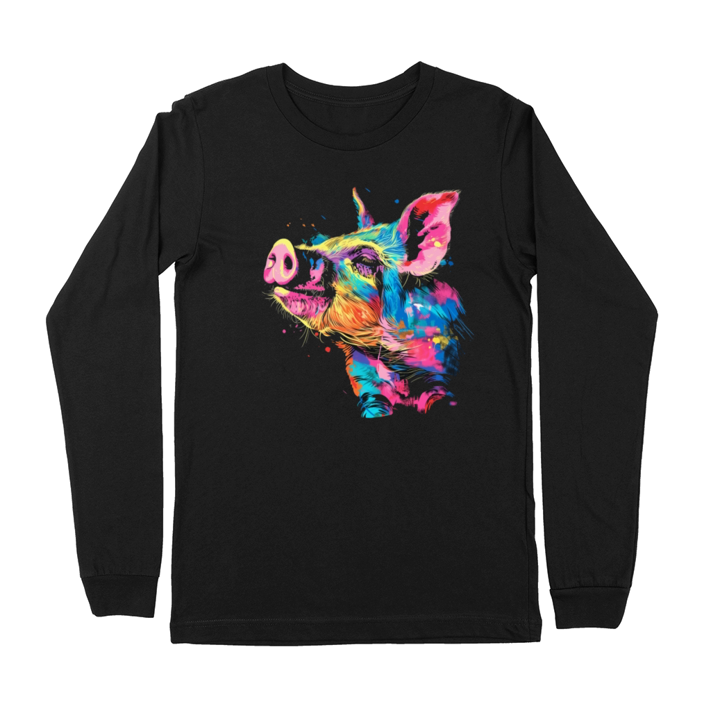 Pig Funny Farming Farmer Gift Premium Long Sleeve