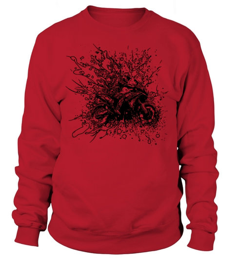 Splash Style Motorcyclist Off-road Driving Tattoo Sweatshirt Unisex