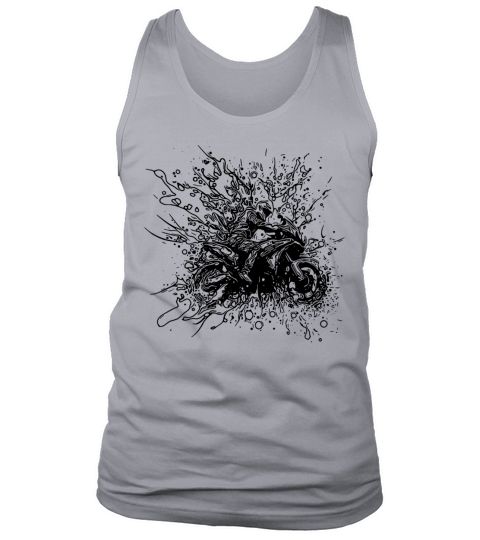 Splash Style Motorcyclist Off-road Driving Tattoo Tank Top Unisex