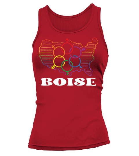 Boise Pride Month Pride Flag LGBT Community LGBTQ Tank top Woman