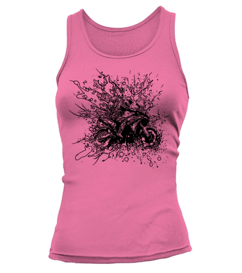 Splash Style Motorcyclist Off-road Driving Tattoo Tank top Woman