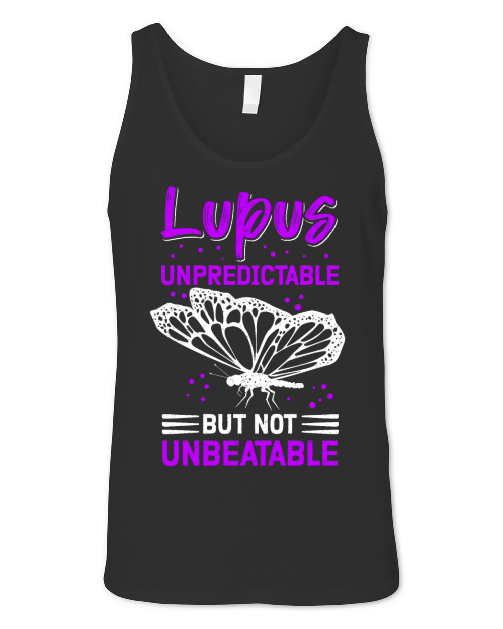 Unpredictable but Not Unbeatable Lupus Awareness Unisex Jersey Tank