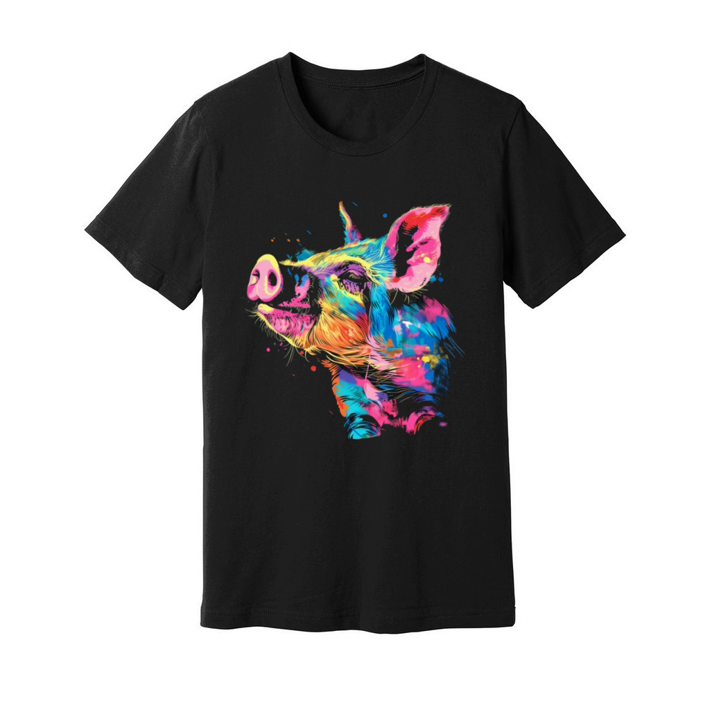 Pig Funny Farming Farmer Gift Unisex Jersey Tee