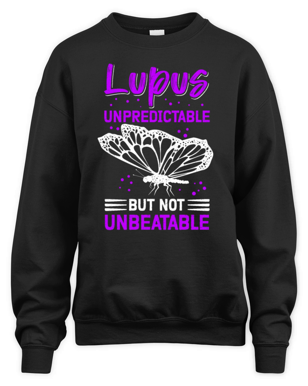 Unpredictable but Not Unbeatable Lupus Awareness Unisex Premium Crewneck Sweatshirt