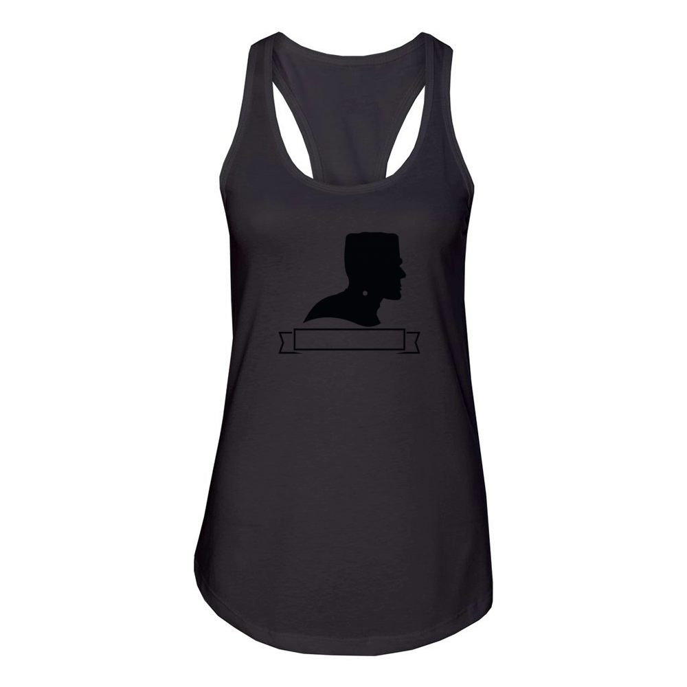 HALLOWEEN BADGE FRANK P Women's Racerback Tank