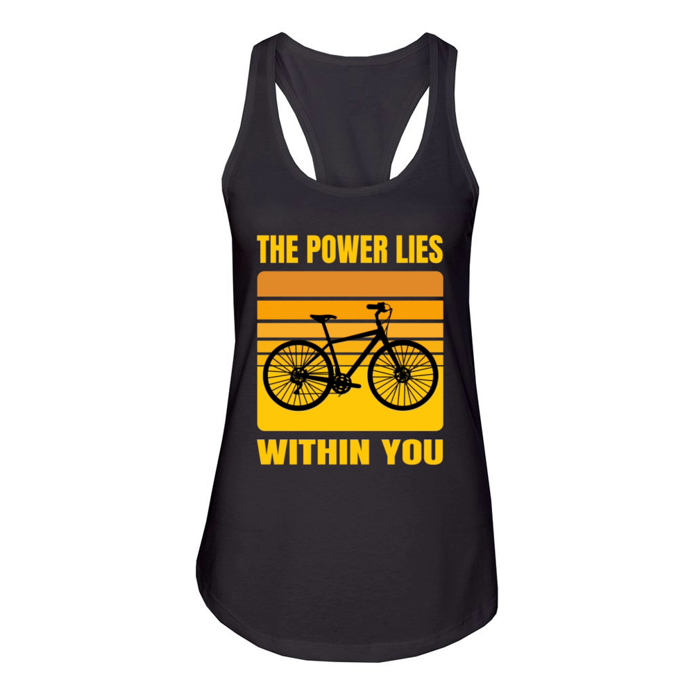 Inspirational Cycling Quote Cyclist Motivation Women's Racerback Tank