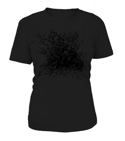 Splash Style Motorcyclist Off-road Driving Tattoo Women's T-Shirt