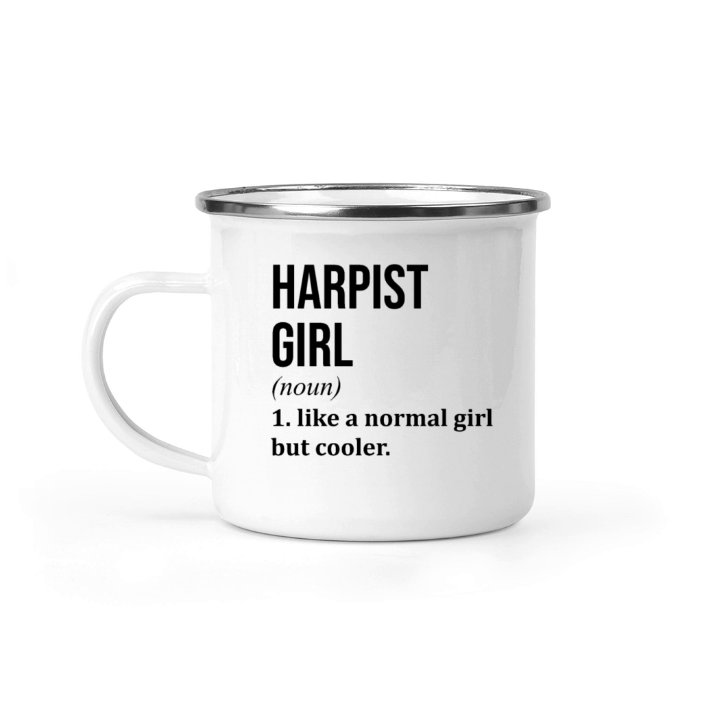 Harpist Girl Funny Quote Camping Mug