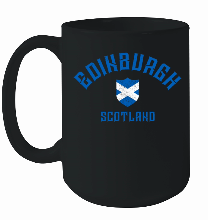 Edinburgh Scotland Scottish Flag UK Ceramic Mug