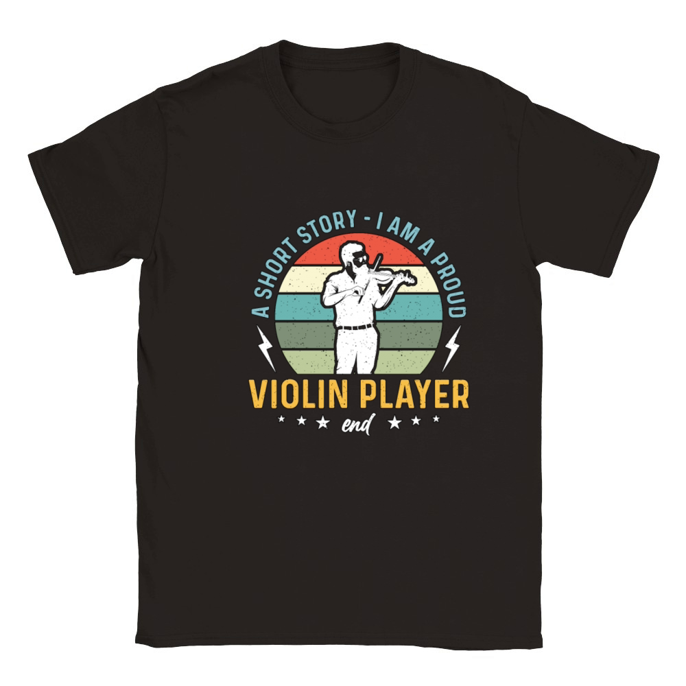 Violin Player A Short Story I Am A Proud Violinist Classic Kids Crewneck T-shirt