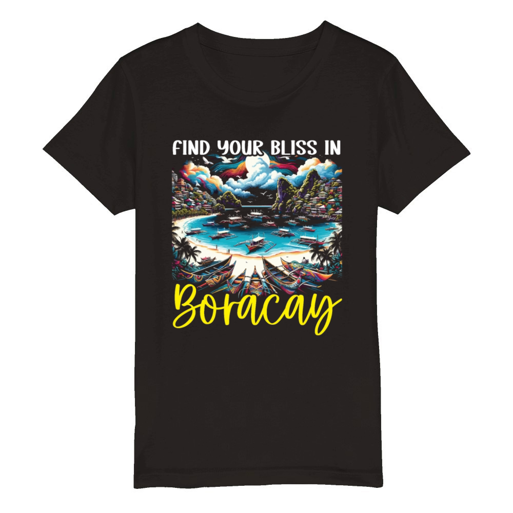 Boracay Philippines Summer Vacation Boaracay Beach Organic Kids Crewneck T-shirt