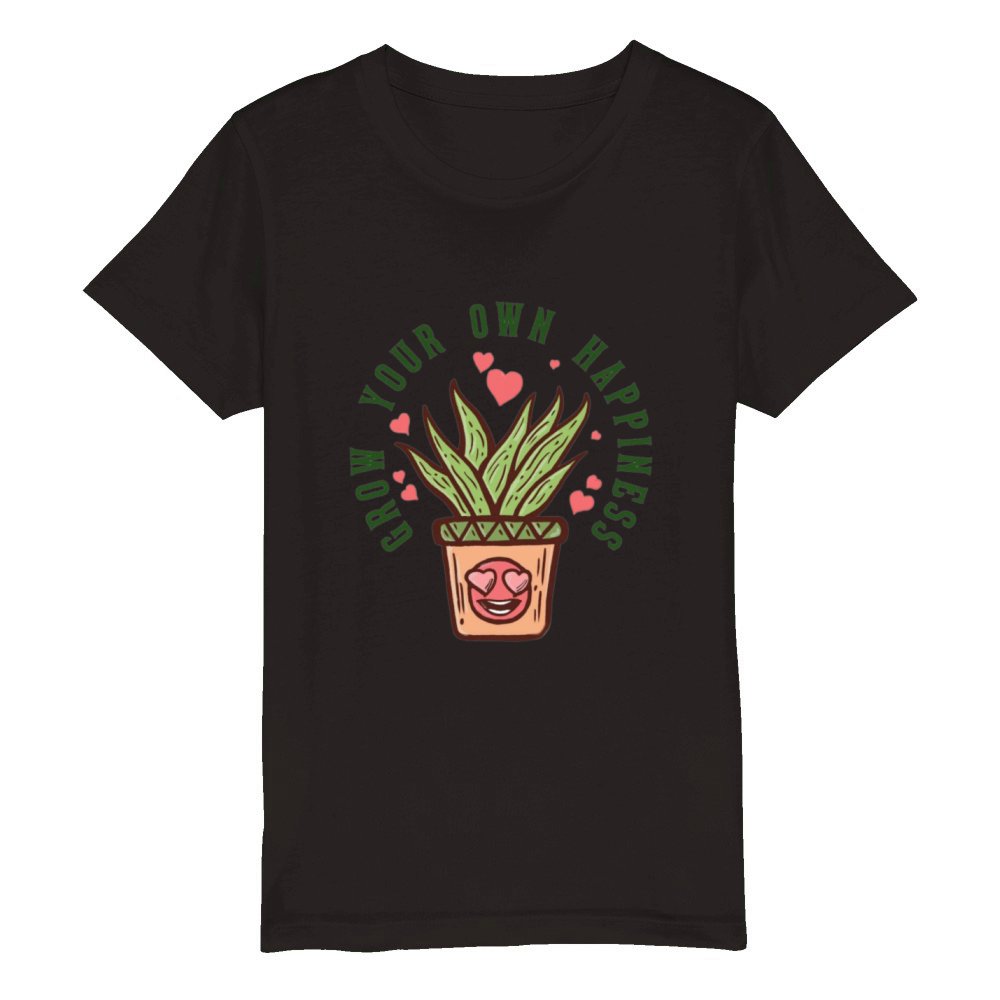 Grow Your Own Happiness Garden Plant Organic Kids Crewneck T-shirt