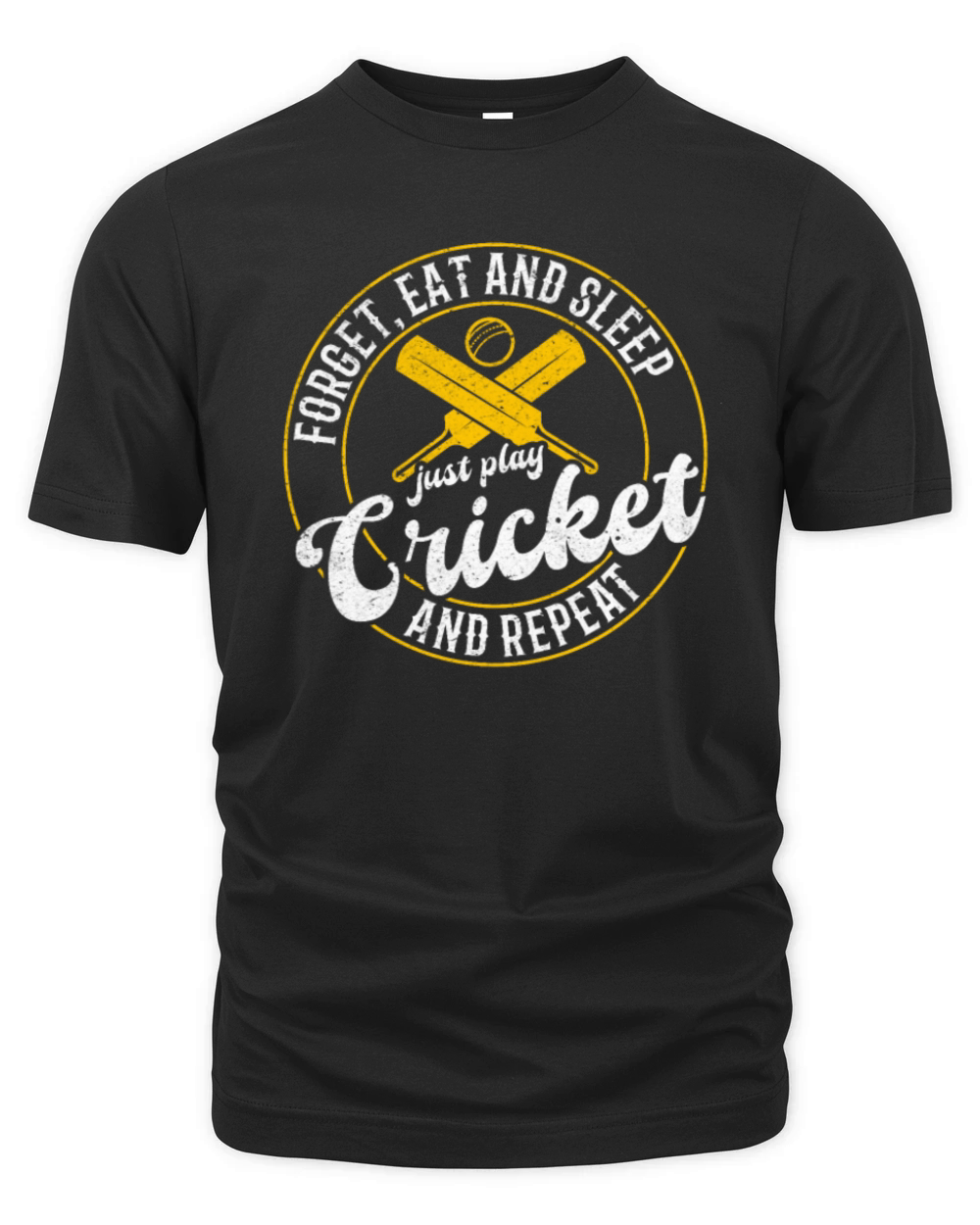 Forget eat and sleep just play Cricket and repeat Organic Unisex T-shirt