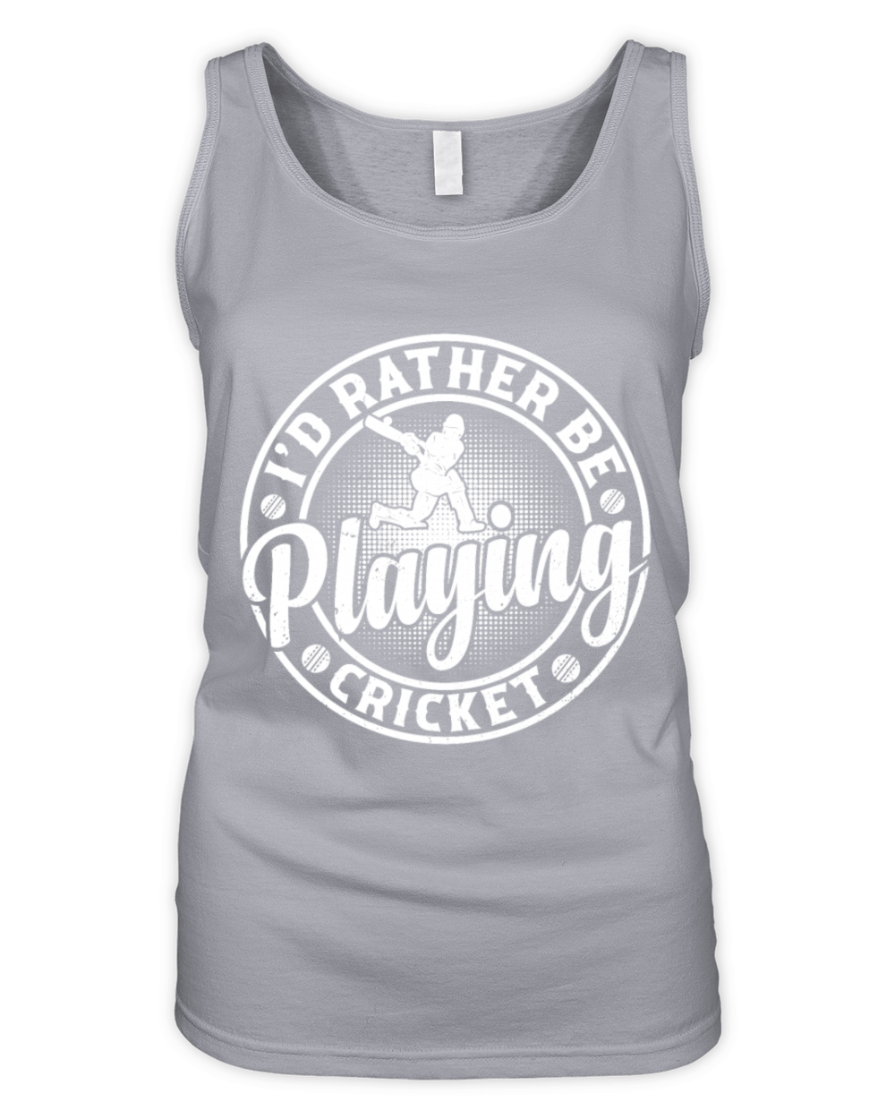 Id Rather Be Playing Cricket - Cricketing Cricket Organic Women's Tank Top