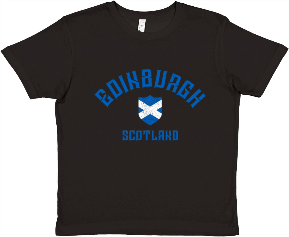Edinburgh Scotland Scottish Flag UK Premium Kids Crewneck T-shirt