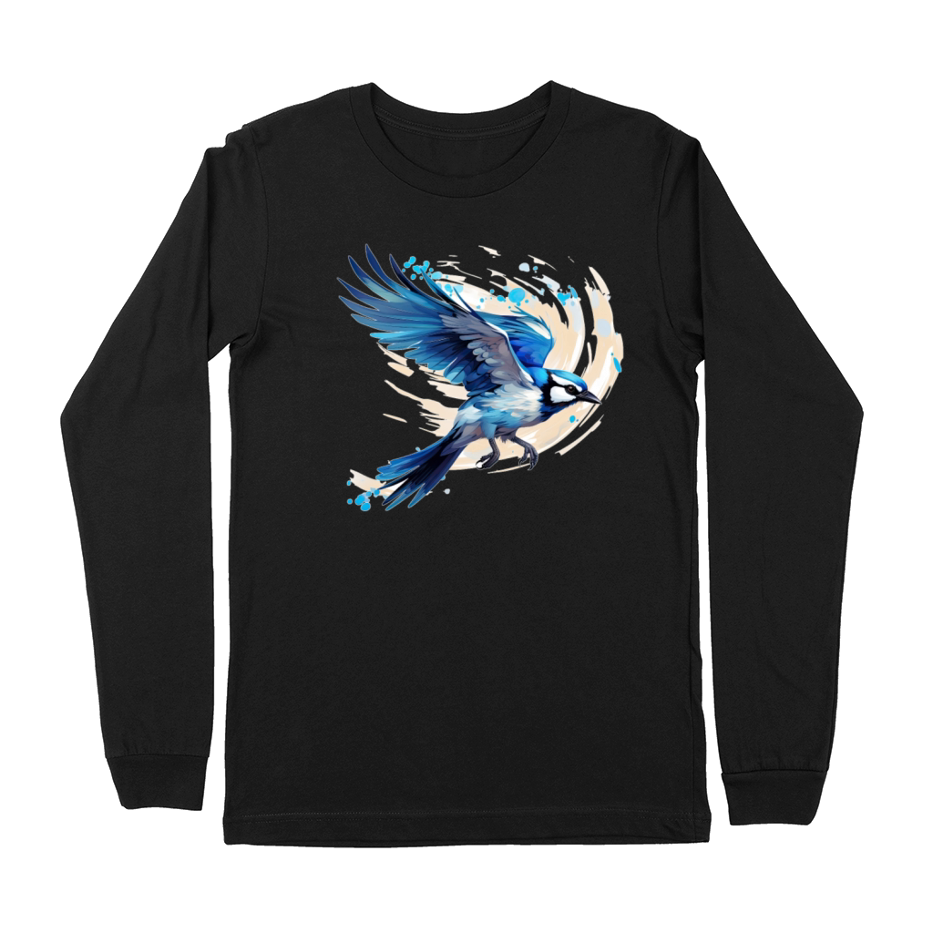 Blue Jay Bird Watching Vintage Birding Birdwatcher Premium Long Sleeve
