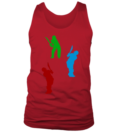 Cricketing Silhouette Cricket Player Silhouettes C Tank Top Unisex