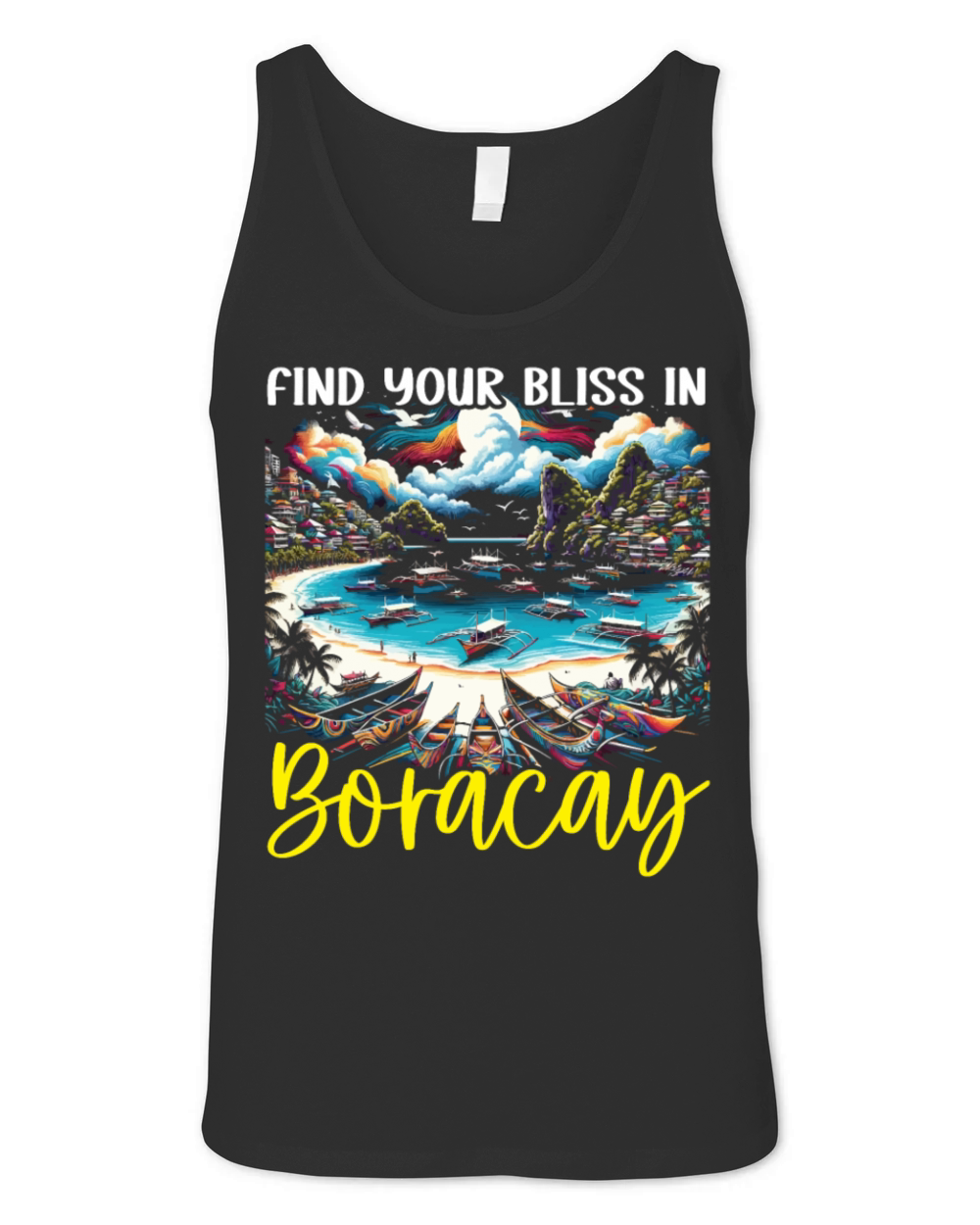 Boracay Philippines Summer Vacation Boaracay Beach Unisex Jersey Tank