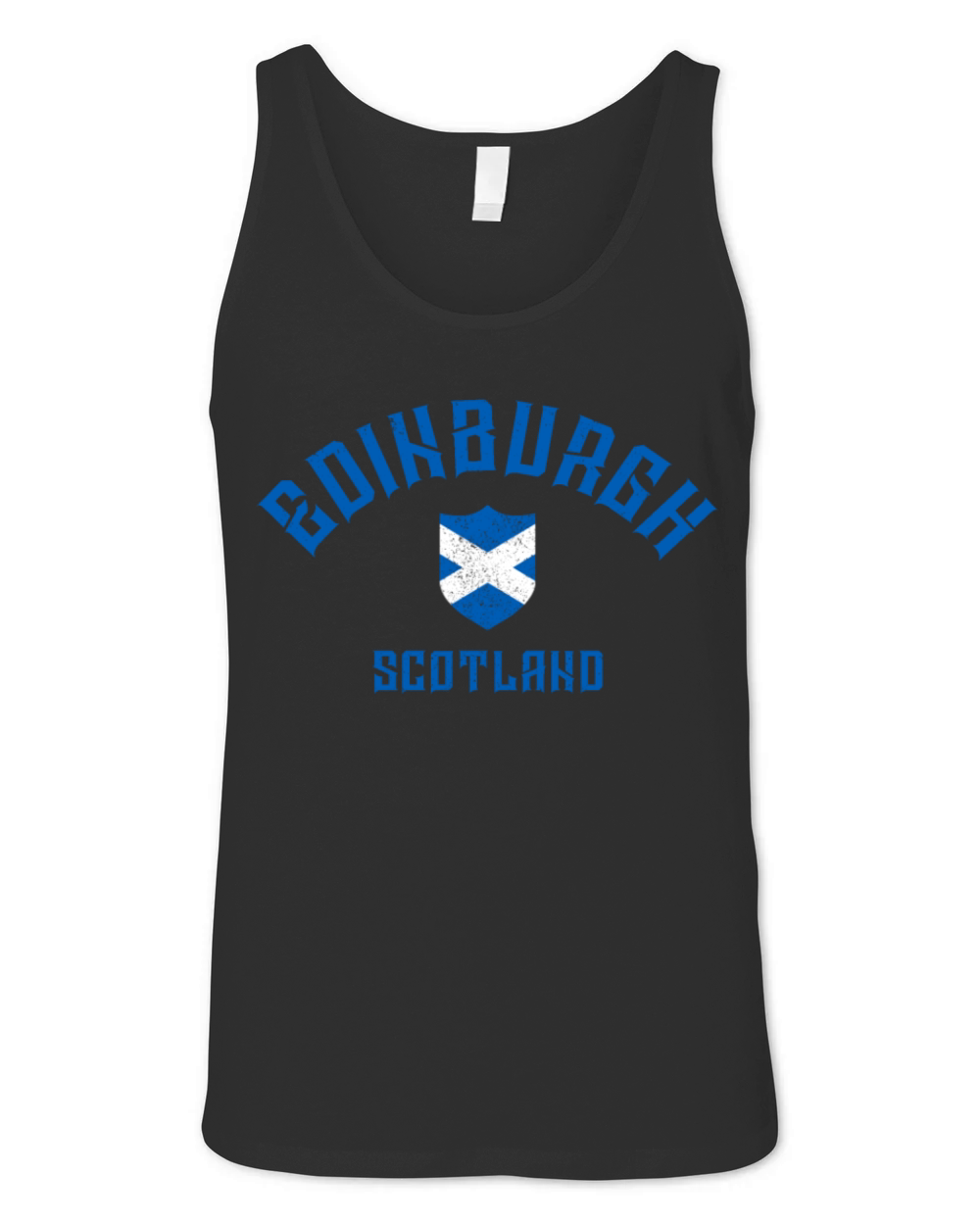 Edinburgh Scotland Scottish Flag UK Unisex Jersey Tank